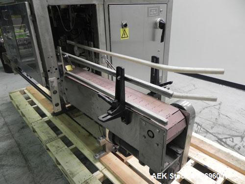 Used Styrotech Model ST-2200 Stretch Sleeve Labeler.  Machine is capable of speeds up to 45 bottles per minute - depending on materials and application. Sizes range up to 2 gallons. Stainless steel f...
