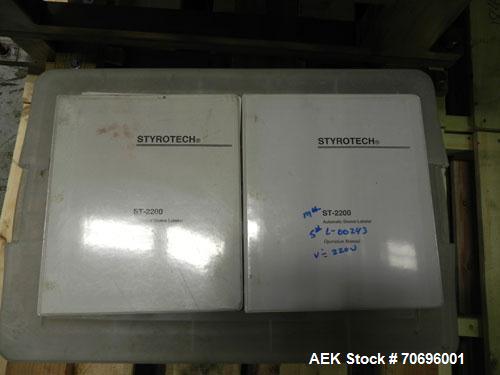 Used Styrotech Model ST-2200 Stretch Sleeve Labeler.  Machine is capable of speeds up to 45 bottles per minute - depending on materials and application. Sizes range up to 2 gallons. Stainless steel f...
