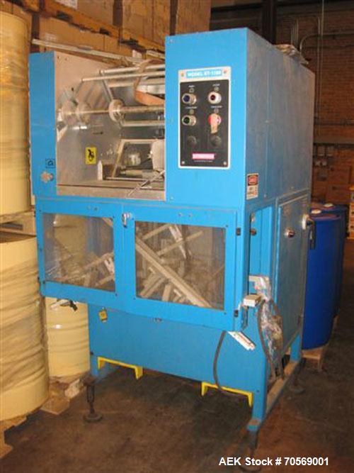 Used Styrotech model ST-100 stretch shrink sleeve labeler. Capable of speeds up to 45 bottles ber minute. Can handle container sizes up to 1.5 gallon containers (with changeparts). Currently set up o...
