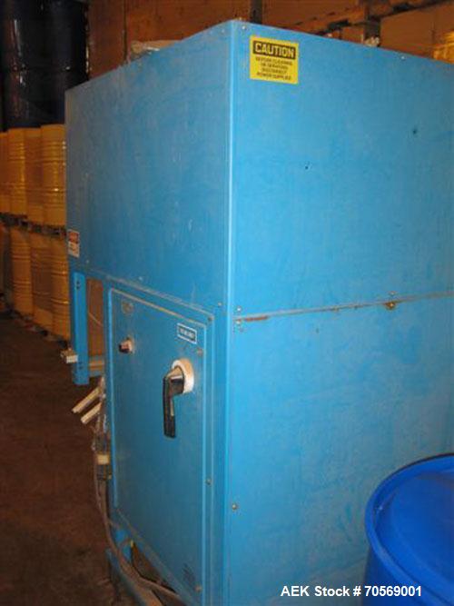 Used Styrotech model ST-100 stretch shrink sleeve labeler. Capable of speeds up to 45 bottles ber minute. Can handle container sizes up to 1.5 gallon containers (with changeparts). Currently set up o...