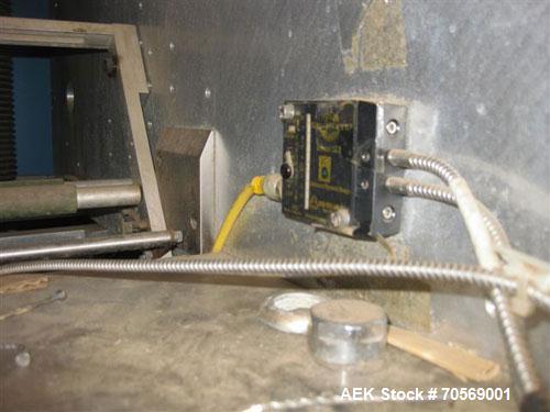 Used Styrotech model ST-100 stretch shrink sleeve labeler. Capable of speeds up to 45 bottles ber minute. Can handle container sizes up to 1.5 gallon containers (with changeparts). Currently set up o...