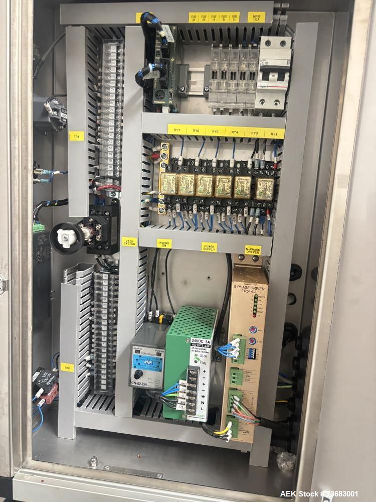Used AFM TS-CH100-V1B Stainless Steel Tamper Evident Neckbander – Up to 120 Containers Per Minute