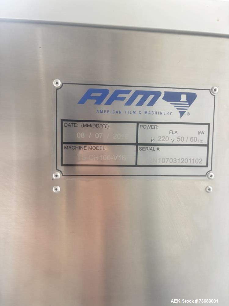 Used AFM TS-CH100-V1B Stainless Steel Tamper Evident Neckbander – Up to 120 Containers Per Minute