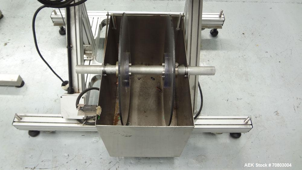 Used TriPack LSA-160 Automatic Shrink Sleeve Labeler Applicator / Neck Bander. Capable of speeds up to 100 BPM. Layflat width 40mm-170mm. Product Diameter 1" to 4.25". Cut off length 30mm-200mm. Thic...