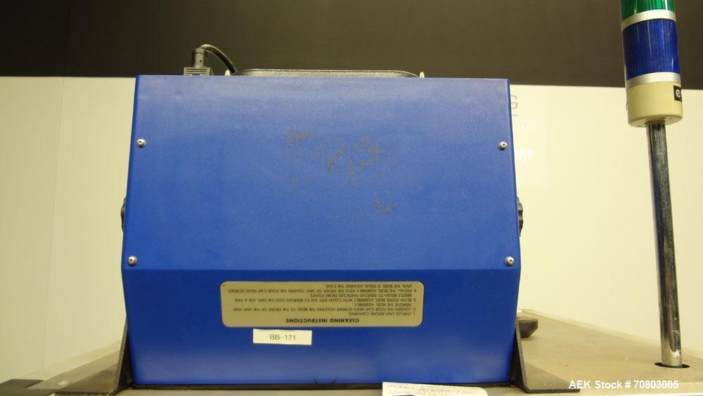 Used TriPack LSA-160 Automatic Shrink Sleeve Labeler Applicator / Neck Bander. Capable of speeds up to 100 BPM. Layflat width 40mm-170mm. Product Diameter 1" to 4.25". Cut off length 30mm-200mm. Thic...