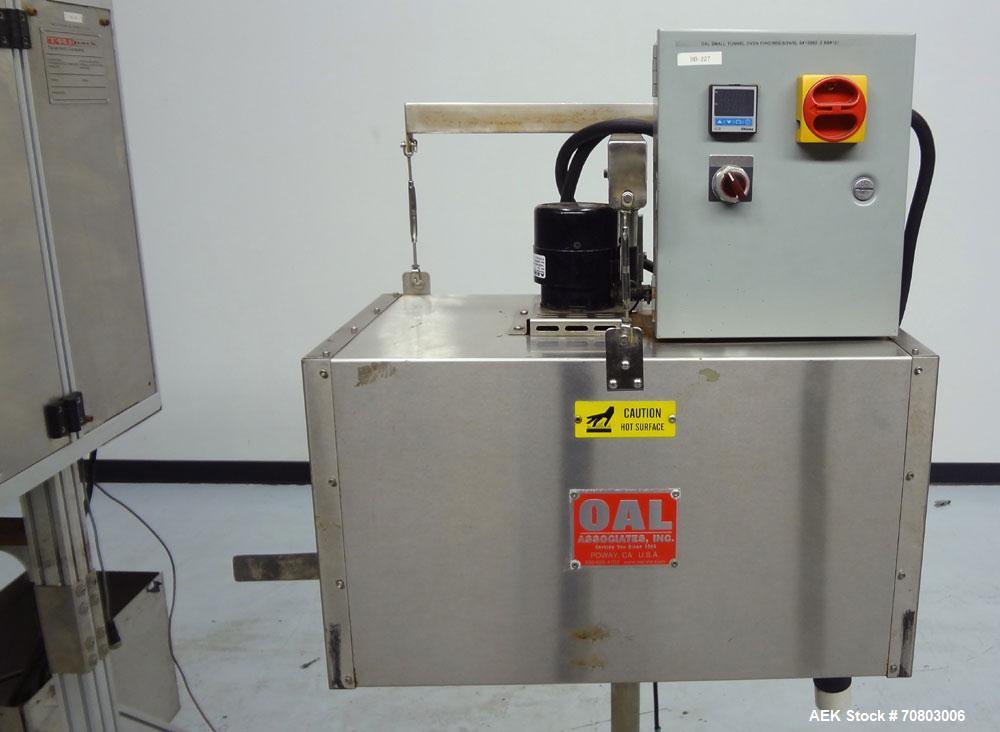 Used TriPack LSA-160 Automatic Shrink Sleeve Labeler Applicator / Neck Bander. Capable of speeds up to 100 BPM. Layflat width 40mm-170mm. Product diameter 25mm to 1" to 110mm. Cut off length 30mm-200...