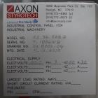 Used Axon Styrotech EZ-Seal EZ-200 Single Head Tamper Evident Neck Bander. Designed to run up to 120 containers per minute. 1-60/115 volt, 10 amp, serial # T-100210B, built 05/2010. Includes a heat s...