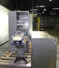 Used Fuji Intersleeve Model 3200H Horizontal sleeve labeler. Maximum speed 15,000/hour ( ref. sleeve 100 cl x 30lfw). Product diameter 8-40mm, product length 40-200mm. Last running plastic vials off ...