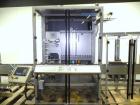 Used Fuji Intersleeve Model 3200H Horizontal sleeve labeler. Maximum speed 15,000/hour ( ref. sleeve 100 cl x 30lfw). Product diameter 8-40mm, product length 40-200mm. Last running plastic vials off ...