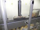 Used Fuji Intersleeve Model 3200H Horizontal sleeve labeler. Maximum speed 15,000/hour ( ref. sleeve 100 cl x 30lfw). Product diameter 8-40mm, product length 40-200mm. Last running plastic vials off ...