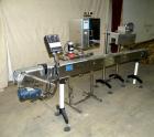 Used Accutek Accusleever Tamper Evident Neck Bander Or Shrink Sleeve Labeler. Capable of speeds up to 60 cpm. Film sizes: Lay flat 16 mm to 150 mm and cut length 16 mm to75 mm. Inclueds a shrink tunn...