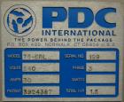 Used PDC Model Automatic Shrink Sleeve Labeler and Tamper Evident Neck Bander