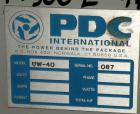 Used PDC Horizontal Shrink Sleeve Labeler, Model SLH-300ER, serial #016. Capable of speeds up to 350 ppm. Sleeve diameter range .325 to 2 inches (10 to 50 mm). Sleeve height range 1.25 to 7 inches (3...