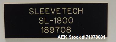 Used SleeveTech (SleeveCo) Model SL-1800 Stretch Sleeve Label Applicator