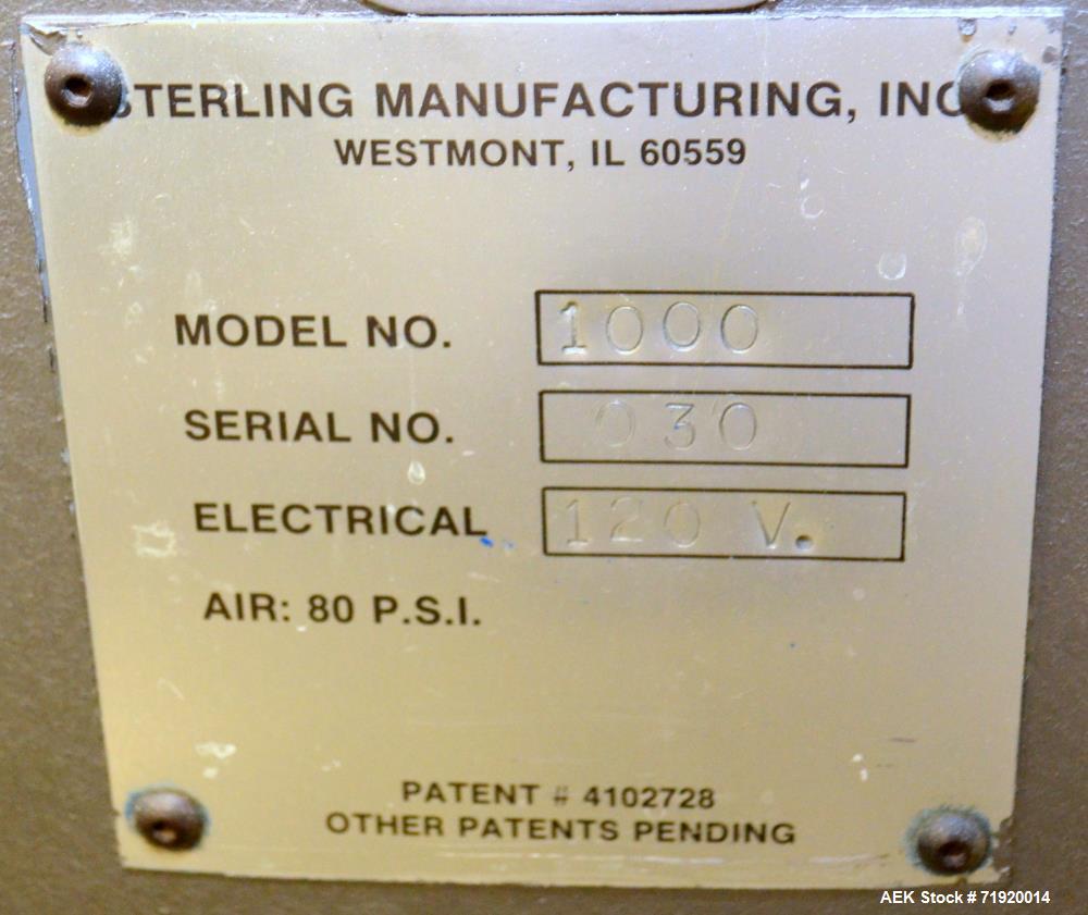 Used Sterling Manufacturing Stretch Sleeve Label Applicator, Model 1000