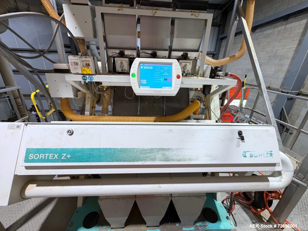 Used Buhler SORTEX Z+3 RBL Optical Sorter | 3-Chute High-Speed Nut Sorting System
