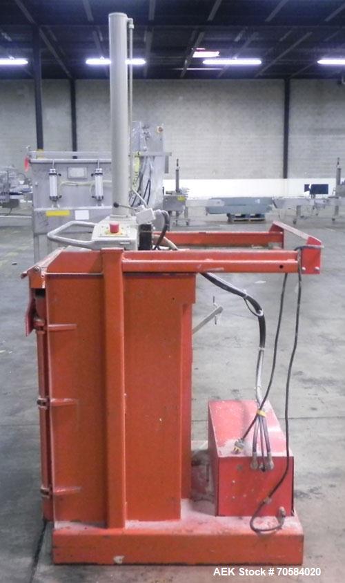 Used Orwak Model 5010 Automatic Top Load Baler.  Machine has a 30 second cycle time.  Has small footprint for easy storage.  Can handle weights up to 130 lb bales (cardboard) and 200 lb bales (plasti...