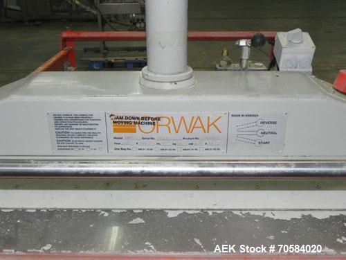 Used Orwak Model 5010 Automatic Top Load Baler.  Machine has a 30 second cycle time.  Has small footprint for easy storage.  Can handle weights up to 130 lb bales (cardboard) and 200 lb bales (plasti...