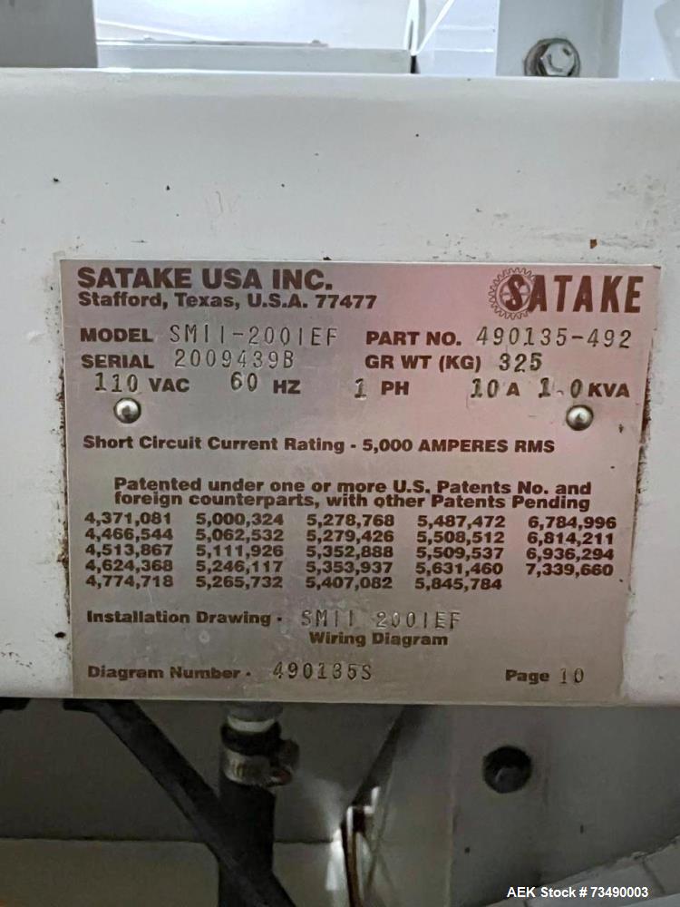 Used Satake ScanMaster II Color Optical Sorter – Model SM11-200IEF | 20 Ejectors | Stainless | IR + Bichromatic Cameras | Pecan Application