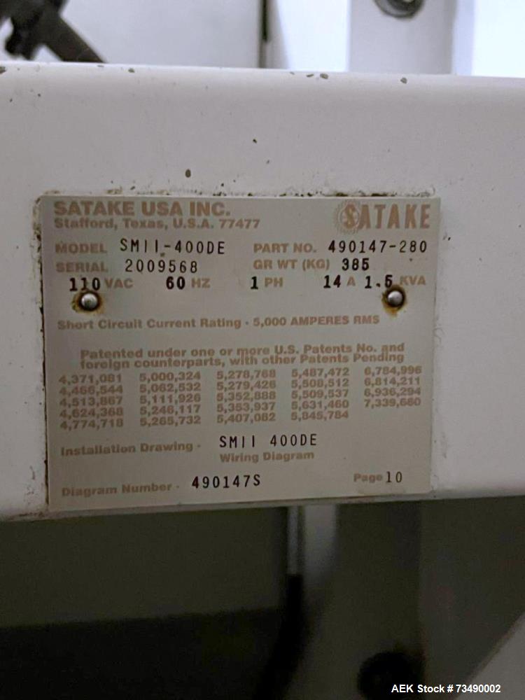Used Satake ScanMaster II Color Optical Sorter – Model SM11-400DE | 40 Ejectors | Stainless | IR + Visible Bichromatic Sensors