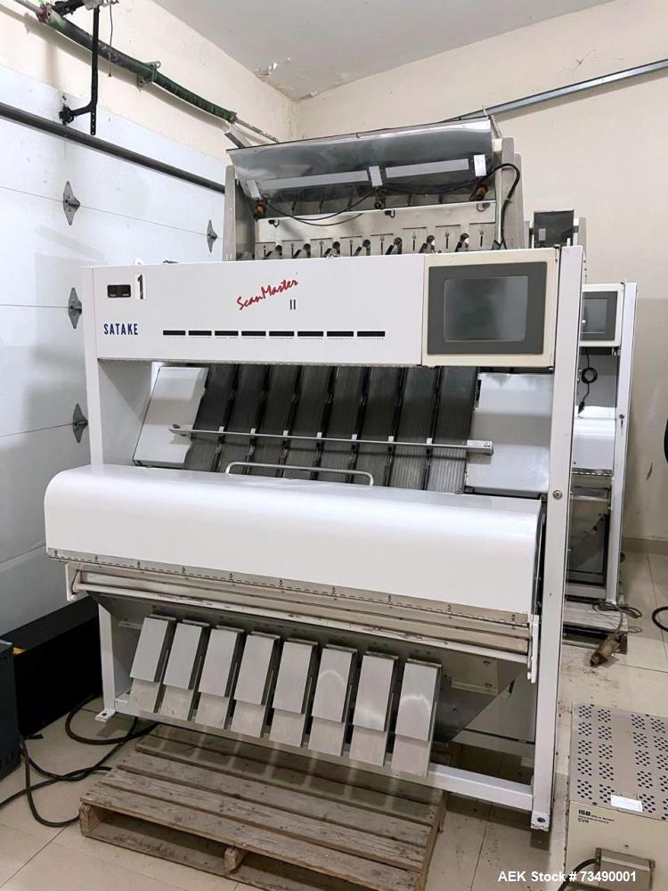 Used Satake ScanMaster II Color Optical Sorter – Model SM11-800DE | 80 Ejectors | Infrared + Bichromatic | Stainless | Pecan Sorting
