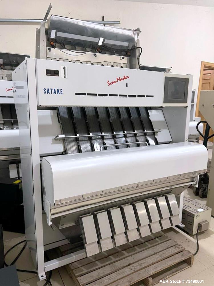 Used Satake ScanMaster II Color Optical Sorter – Model SM11-800DE | 80 Ejectors | Infrared + Bichromatic | Stainless | Pecan Sorting