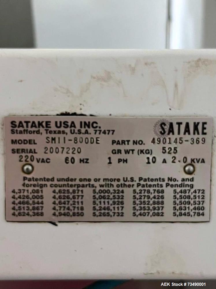 Used Satake ScanMaster II Color Optical Sorter – Model SM11-800DE | 80 Ejectors | Infrared + Bichromatic | Stainless | Pecan Sorting