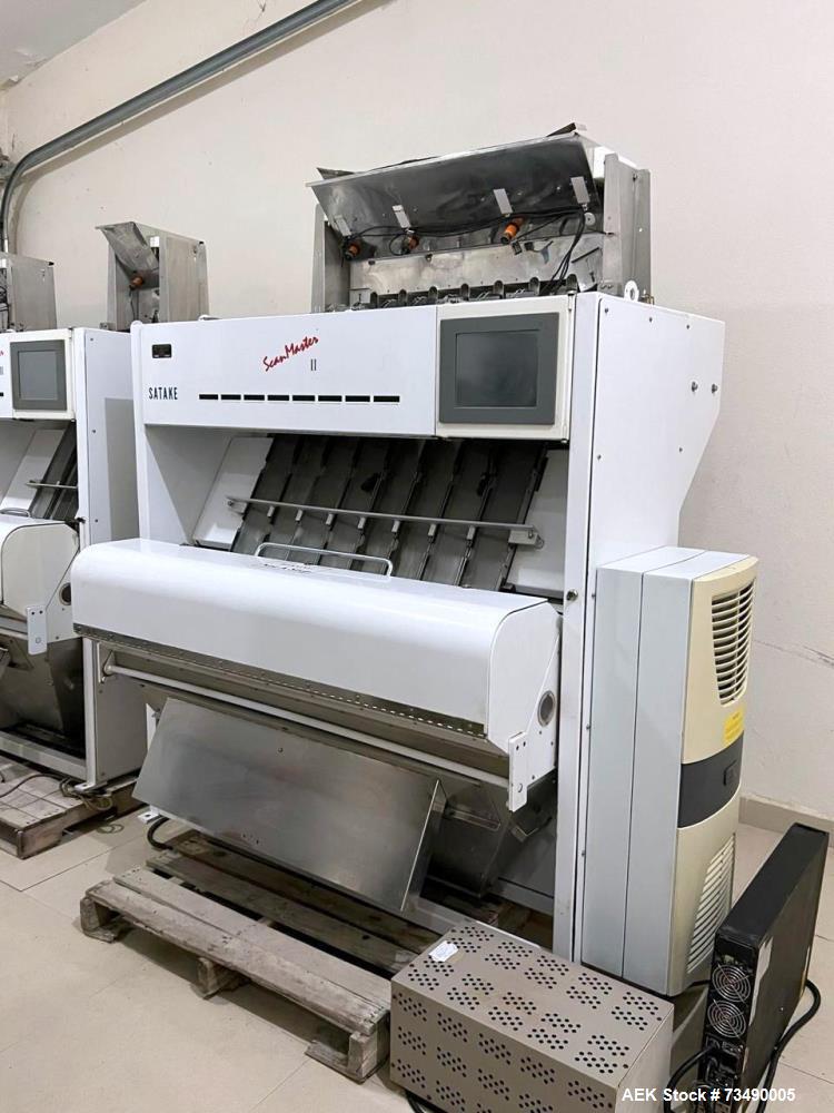 Used Satake ScanMaster II Color Optical Sorter – Model SM11-840IEP | Stainless | Infrared + Bichromatic | 80 Ejectors