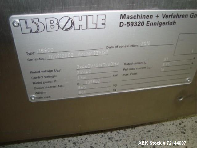 Used- L.B. Bohle Lifts HS-800 Pharmaceutical Tote Lift Column