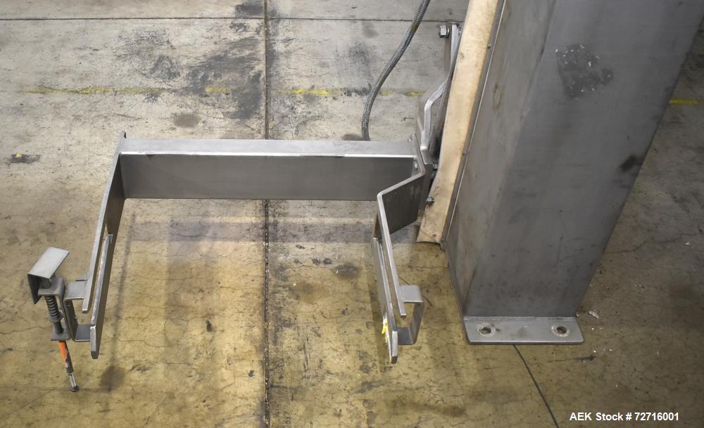 Used A-One Workhorse Single Column Dumper, Model CDL-600-71-S.  304 Stainless Steel construction, Dump Height: 86" Overall Column Height 102", Dump Angle: 35  2, Dump height set for use with 600 poun...