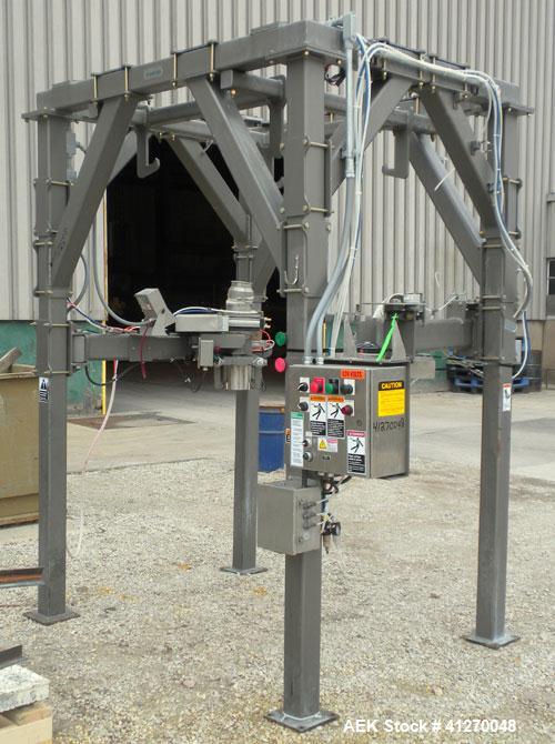 Used Chantland Material Handling Solution FIBC Filling System, Model 4260, Consisting Of: (1) Carbon steel frame, approximately 66" wide x 84" long x 113" tall. Includes a bag hanger. (1) Cassel Meta...