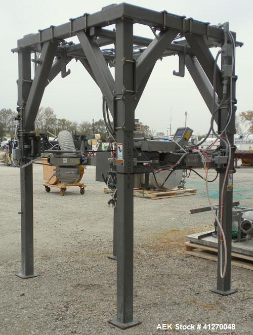 Used Chantland Material Handling Solution FIBC Filling System, Model 4260, Consisting Of: (1) Carbon steel frame, approximately 66" wide x 84" long x 113" tall. Includes a bag hanger. (1) Cassel Meta...