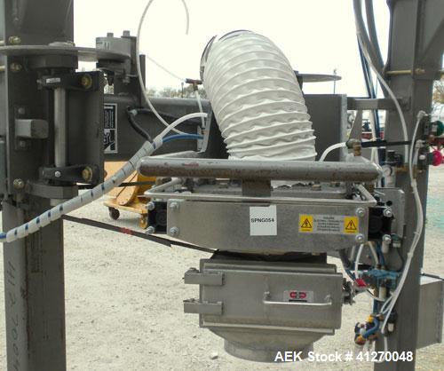 Used Chantland Material Handling Solution FIBC Filling System, Model 4260, Consisting Of: (1) Carbon steel frame, approximately 66" wide x 84" long x 113" tall. Includes a bag hanger. (1) Cassel Meta...
