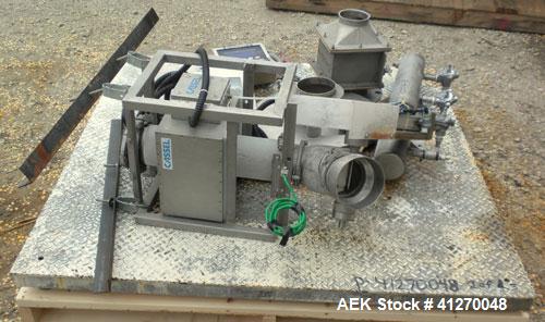 Used Chantland Material Handling Solution FIBC Filling System, Model 4260, Consisting Of: (1) Carbon steel frame, approximately 66" wide x 84" long x 113" tall. Includes a bag hanger. (1) Cassel Meta...