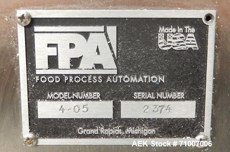 Used Hi-Tech/FPA 800mm Dough Feeding System.