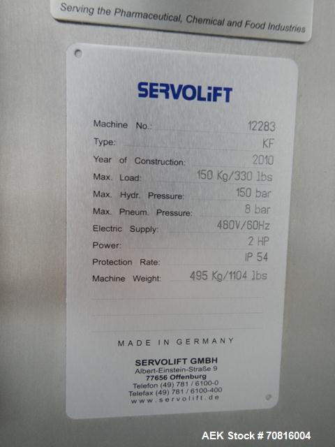 Used Servolift. Model KF Serial No. 12283
