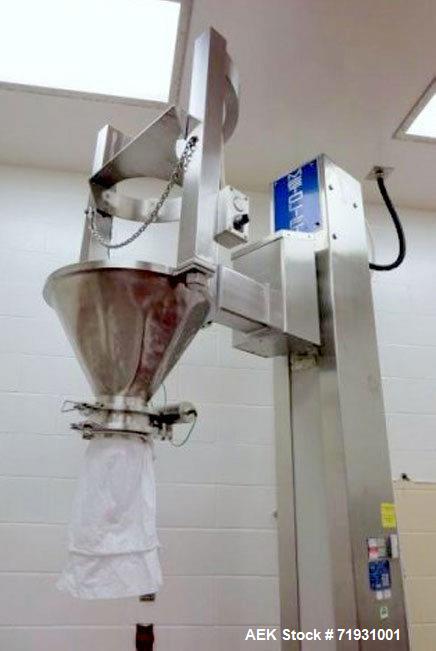 Used Metolift Drum Lifter, Model M2510-10, Stainless Steel Construction.