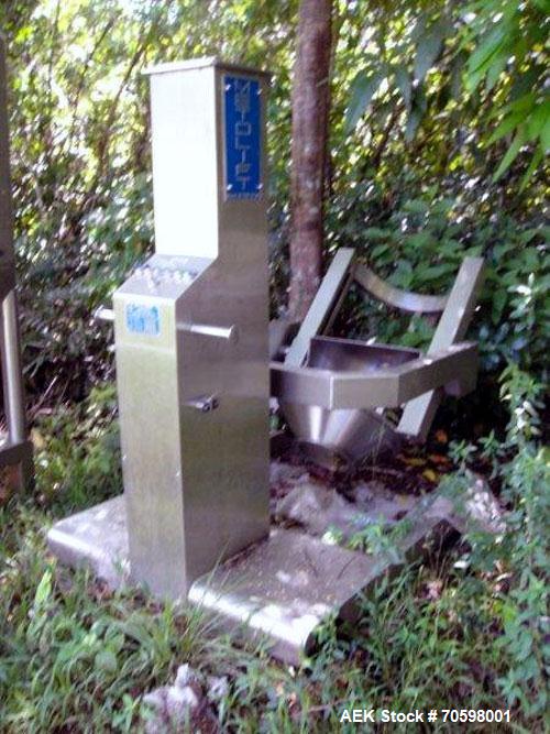 Used Metolift Barrel Dumper, Model TULM-02-DM, Stainless Steel. Capacity 150 Kg.
