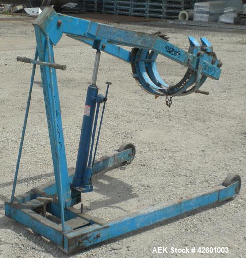 Used Morse Manufacturing Hydra-Lift Drum Dumper, Series 400, Model 400-A60, Carbon Steel. Manual lift and tilt, 60’’ lift height from floor to lowest point of a horizontal 55 gallon steel drum. Drum ...