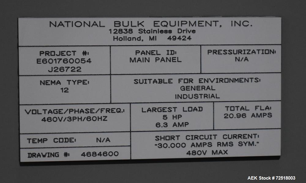 National Bulk Equipment Tote Dumper