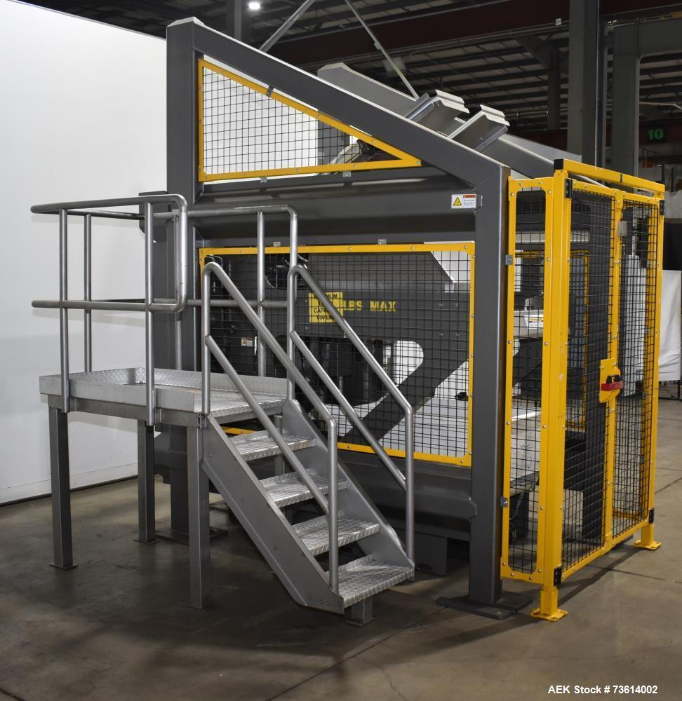 Used National Bulk Equipment (NBE) Box Dumper – 850 lb Capacity – Hydraulic Tote Dumper with Allen-Bradley Controls