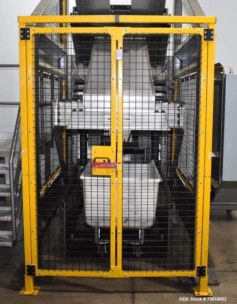 Used National Bulk Equipment (NBE) Box Dumper – 850 lb Capacity – Hydraulic Tote Dumper with Allen-Bradley Controls