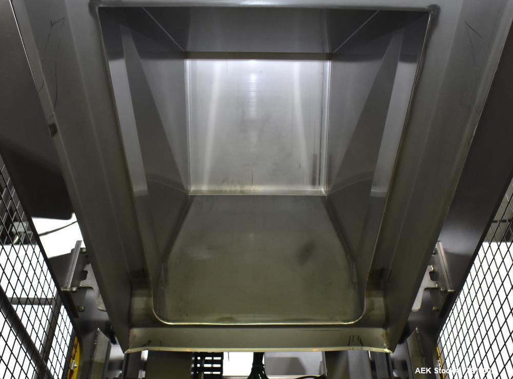 Used National Bulk Equipment (NBE) Box Dumper – 850 lb Capacity – Hydraulic Tote Dumper with Allen-Bradley Controls