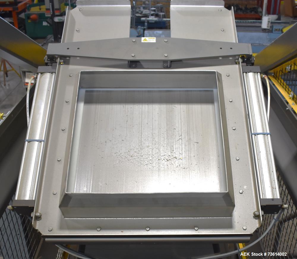 Used National Bulk Equipment (NBE) Box Dumper – 850 lb Capacity – Hydraulic Tote Dumper with Allen-Bradley Controls