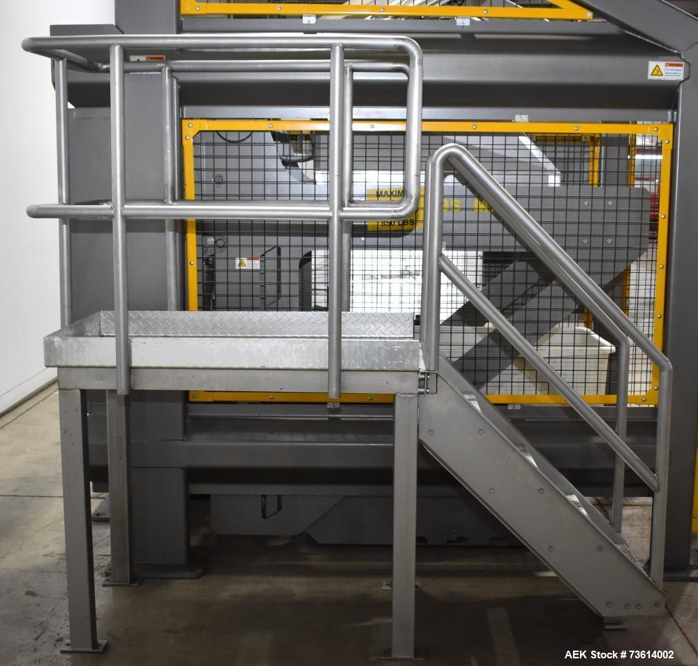 Used National Bulk Equipment (NBE) Box Dumper – 850 lb Capacity – Hydraulic Tote Dumper with Allen-Bradley Controls
