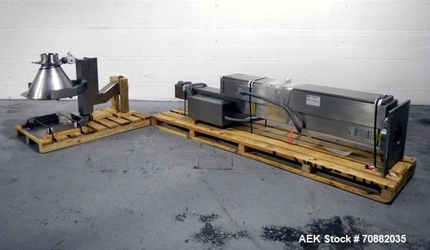 Used Servo Lift Drum Handler, Model HR150. Stainless steel construction, 150 kg capacity, floor mounted, serial# 10935, new 2004.