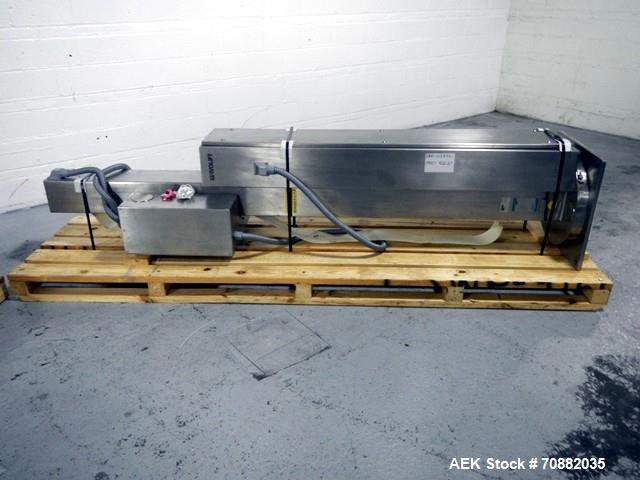 Used Servo Lift Drum Handler, Model HR150. Stainless steel construction, 150 kg capacity, floor mounted, serial# 10935, new 2004.