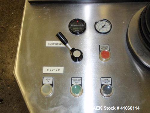 Used Servo-Lift Ergonomic Mobile Drum Manipulator, 304/321 Stainless Steel. Designed to clamp, lift, transport, and invert various size drums. Maximum load capacity 330 pounds (150kg), column height ...