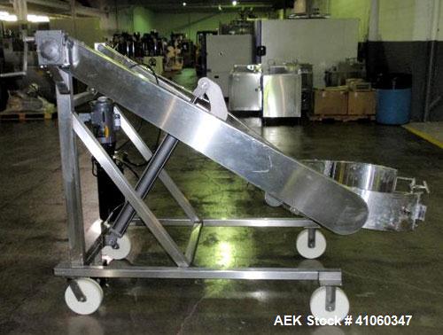 Used Sterling Fleischman Hydraulic Drum Lift, Model CP95AESMT, 304 Stainless Steel. Approximate 750 pound capacity, lift height of 95’’. 1/2 hp, 1/60/115/230 volt, 1725 rpm hydraulic motor. Manual ha...