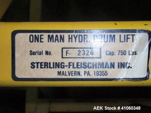 Used Carbon Steel Sterling Fleischman Hydraulic Drum Lift, Model CP95